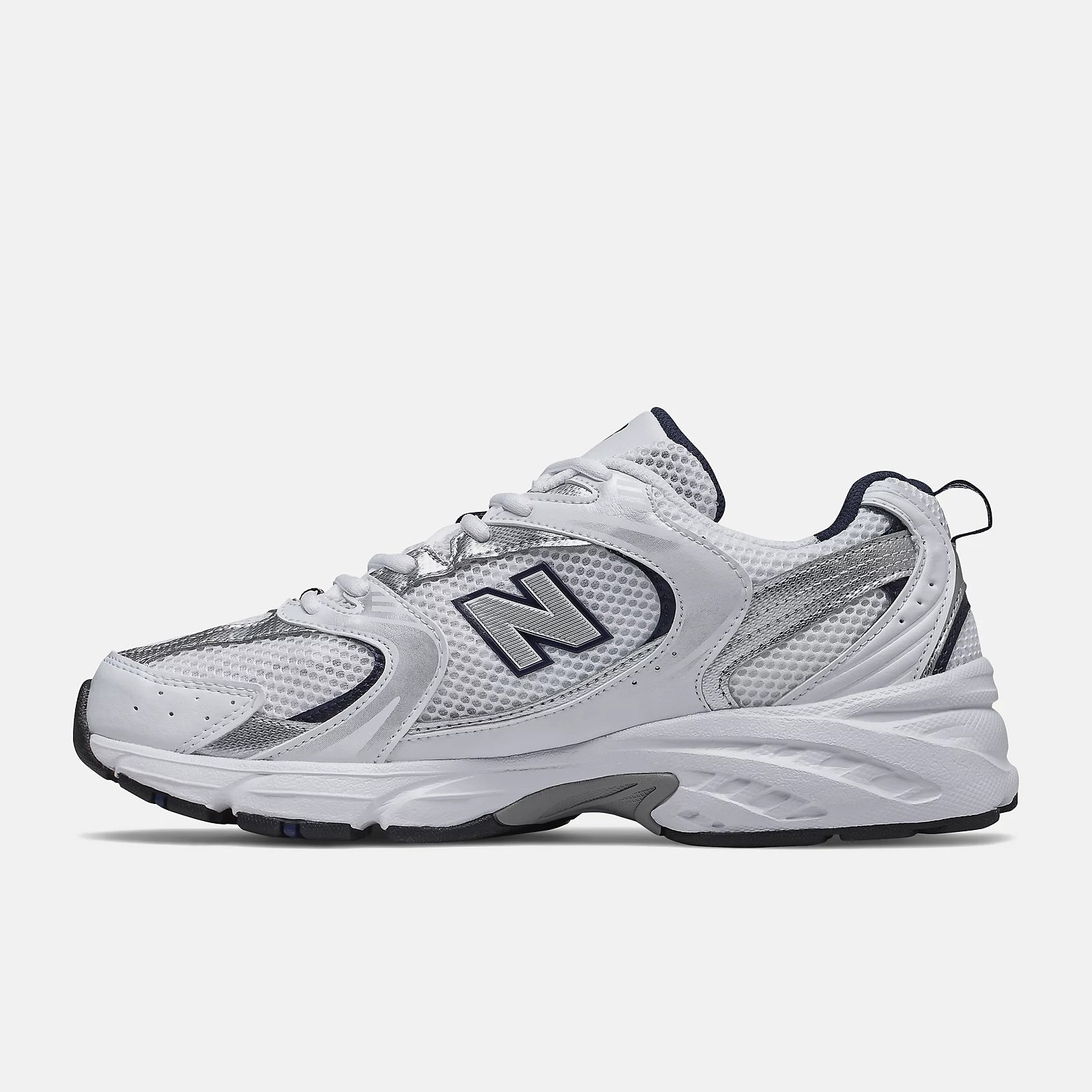 New Balance 530  White Silver Navy